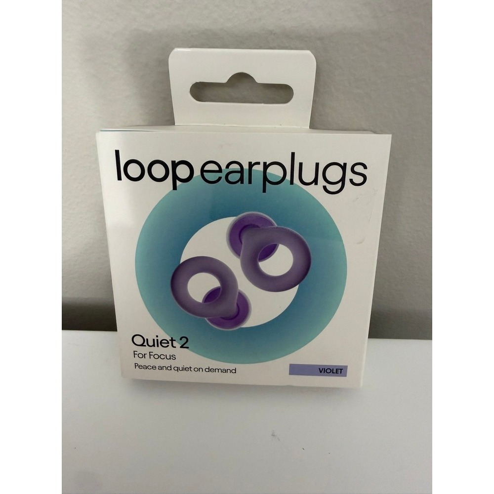 Loop Quiet 2 Earplugs Unisex One Size Violet Noise Reduction NWT